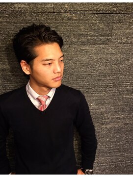 プレミアムバーバー 銀座店(PREMIUM BARBER produce by HIRO GINZA) メンズ七三パーマツーブロック＜銀座＞＜理容室＞＜有楽町＞