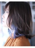 ナチュラルアッシュとインナーブルー