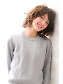 ブルージュ3Ｄカラーノットヘア前下がりフェミニンボブ小顔池袋