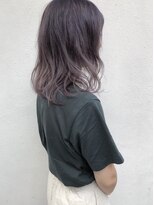 フロート 小阪店(float) グレージュ_マロンベージュ Aラインボブ かきあげ