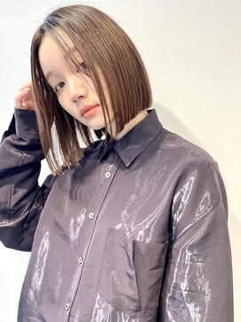 レトン 銀座(leton) ペールベージュ/外ハネボブ/大人かわいい/セクションカラー[銀座