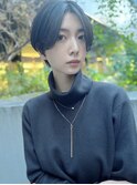 【morio池袋】綺麗でかっこいい黒髪中わけショート♪