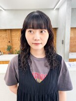 トゥコ(tuco)&nbsp;パーマ　ミディアム　スパイラルパーマ　ミディアムパーマ　前髪