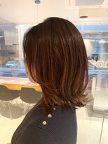 アイディール(:ideal)&nbsp;顔周りレイヤーで動きのあるボブに、ピンクブラウン☆