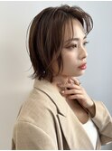 ★くびレイヤーエモージュ黒髪グレーベージュレイヤーロング