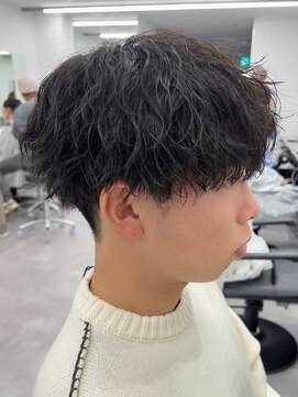 リップス 栄(LIPPS) ツイストスパイラルパーマ2～3回転マッシュショート刈り上げ