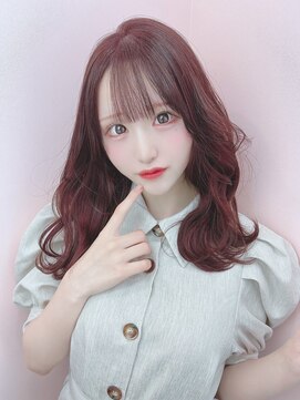 リルミー(Lilme) チェリーピンク　シースルー前髪　レイヤー　＊Lilme＊