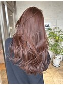 サラ艶ロング☆レイヤーカット☆艶ピンク☆30代