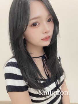 ミニョン(& mignon) トレンド◎アッシュブラック