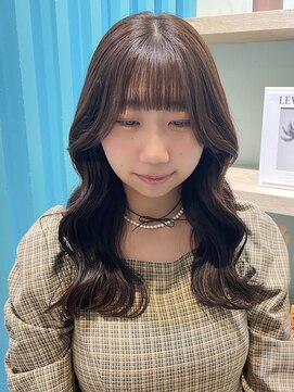 ヘアーメイクオズ(hair make O/S) |mizuho|ナチュラルブラウンうる艶髪ゆるまきロング