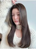 韓国風/ストレートヘア/ロングヘア/前髪/サイドバング/小顔