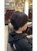 ブリーチ1回でダークパープル×ショートウルフカット【大村】