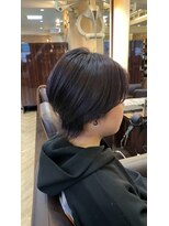 キャラ 池袋本店(CHARA) ブリーチ1回でダークパープル×ショートウルフカット【大村】