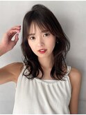 小顔カットエアリーカールナチュラルカールレイヤーカット