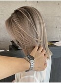 ハイライトハイトーンダブルカラー20代30代40代前髪長めULu