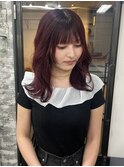 【ethica_南船場】Deep red ×姫cut