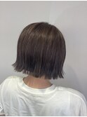 ハイライト切りっぱなしボブ