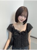 イメチェン/レッドブラウン/フルバング/似合わせカット/八王子駅