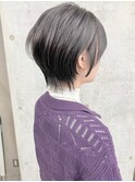 くびれショートウルフ丸みショートボブ前髪ありショートヘア
