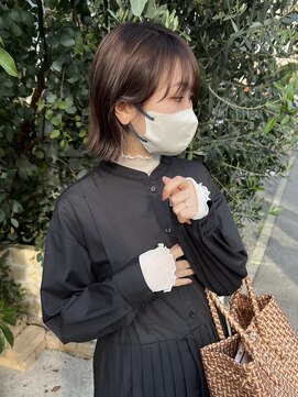 ジーナ 福岡藤崎(Zina) 切りっぱなしボブ×インナーカラー