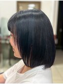 おしゃれな大人のブルーハイライト×ボブスタイル