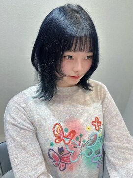 ベル サウス(BHEL south) 津市ミディアムレイヤーカットハッシュカット透明感カラー