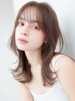 アグ ヘアー ネスト 茨木店(Agu hair nest)&nbsp;くびレイヤーエモージュふんわりカール透明感アッシュ