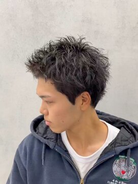 ルースト 南堀江店(ROOST) MEN'S/リバースセンターパート/ニュアンスパーマ/南堀江