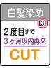 《3ヶ月・以内再来で》【2回目まで】白髪染め+カット(【3】)