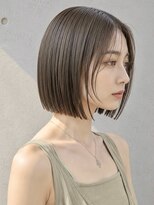 ヴェイン 渋谷(vain)&nbsp;オリーブグレージュ×切りっぱなしボブ