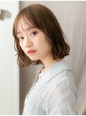 シアーバング/外ハネボブ/ナチュラルブラウン/20代/30代/40代e