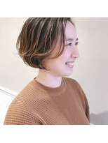 フェンヘアーアイス 中目黒(Fen.hair ici)&nbsp;ショートボブ ハイライト ベージュ