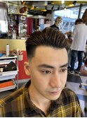 オールバック風 スキンフェード