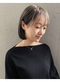 ミニボブxグレージュ【池袋/20代/30代/40代】