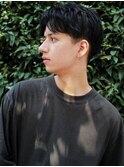 アップバング×ツーブロック
