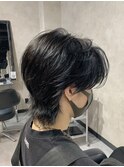 【センターパートウルフ】札幌美容室