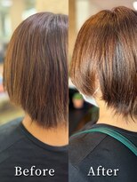 アークスヘアー&nbsp;艶べージュ大人可愛いナチュラルくびれショート肩ライン透明感