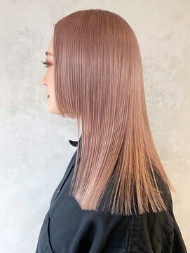 アルバム 渋谷パルコ(ALBUM) ピンクミディ_チェリーブラウンフェミニンロング_ba374391