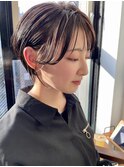NUDEピンク くびれショート ハンサムショート 大人ショートボブ