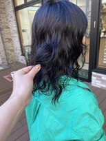 リールヘア 千早店(rire hair) ネイビー×パーマ