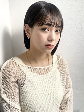 ラミエバイメルト 下北沢(lamie by melt) 花田/ボブ/切りっぱなしボブ/ブルーブラック/グレージュ/下北沢