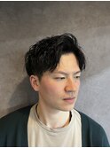 清潔感のある爽やかなアップバング×スパイラルパーマ！！