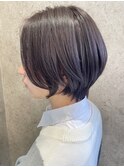 【紫カラー】【ショートボブ】