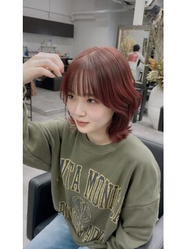 リラ(LILAC) ブリーチなしダブルカラー/暖色カラー/韓国風レイヤー/20代/30代