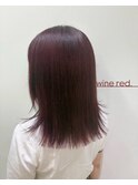 ブリーチなしダブルカラー♪ワインレッド