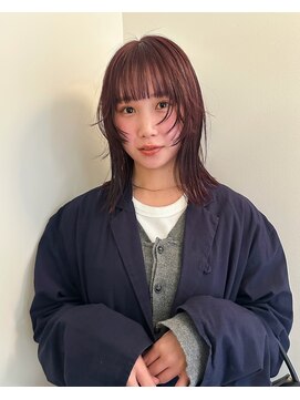 ユー(yew) 顔周りレイヤー/レイヤーカット/暖色カラー/ミディアム