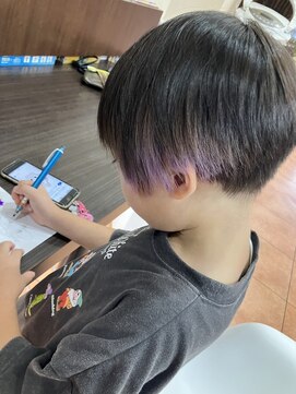 ヘアディレクション ビークス 上並榎店(HAIR DIRECTION BEECX) お子様カット×インナーパープルカラー