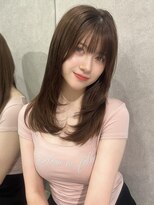 ルームバイシー 新宿(Loom. by Sea)&nbsp;＊シンプルワンカール×チョコレートブラウン【新宿/韓国ヘア】