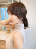くびれボブくびれヘア顔周りカット外ハネボブレイヤーボブロブ