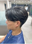 センターパートニュアンスパーマ